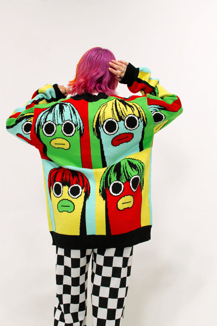 Nobody Sausage Pop Art Cardigan