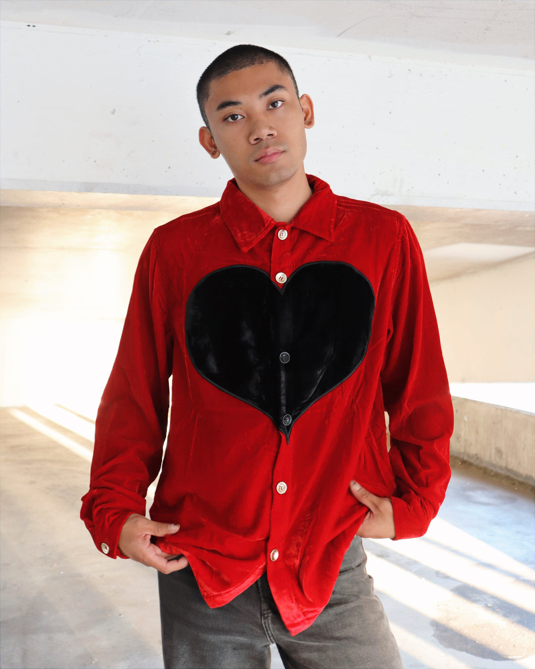 Heart Shaped Button Up