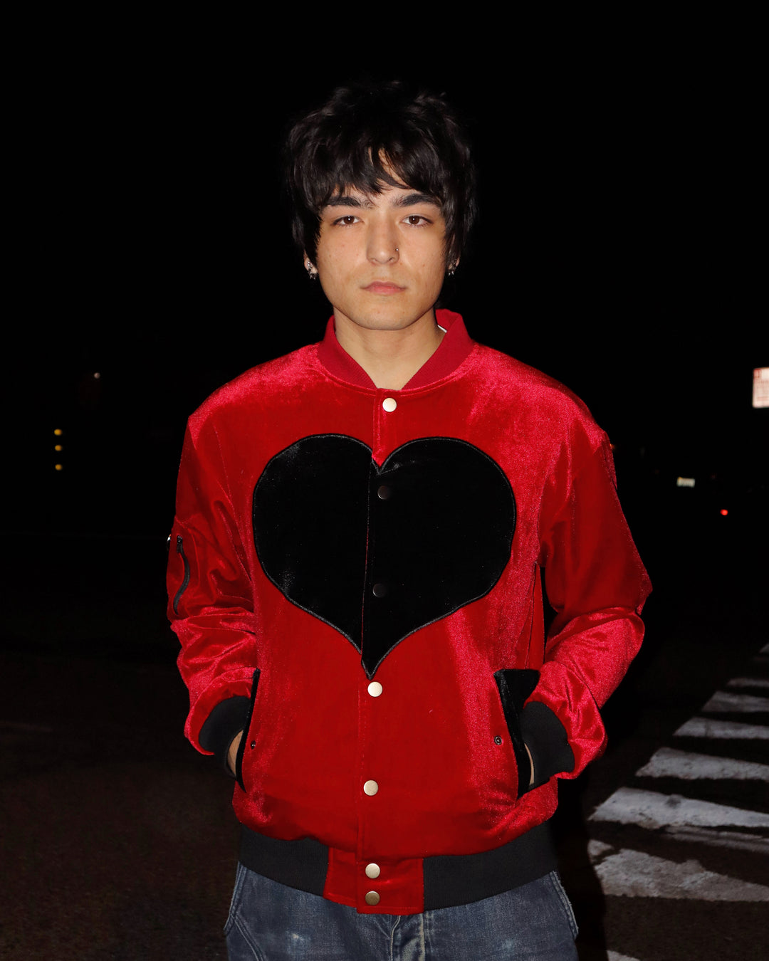 Heart Shaped Bomber Jacket