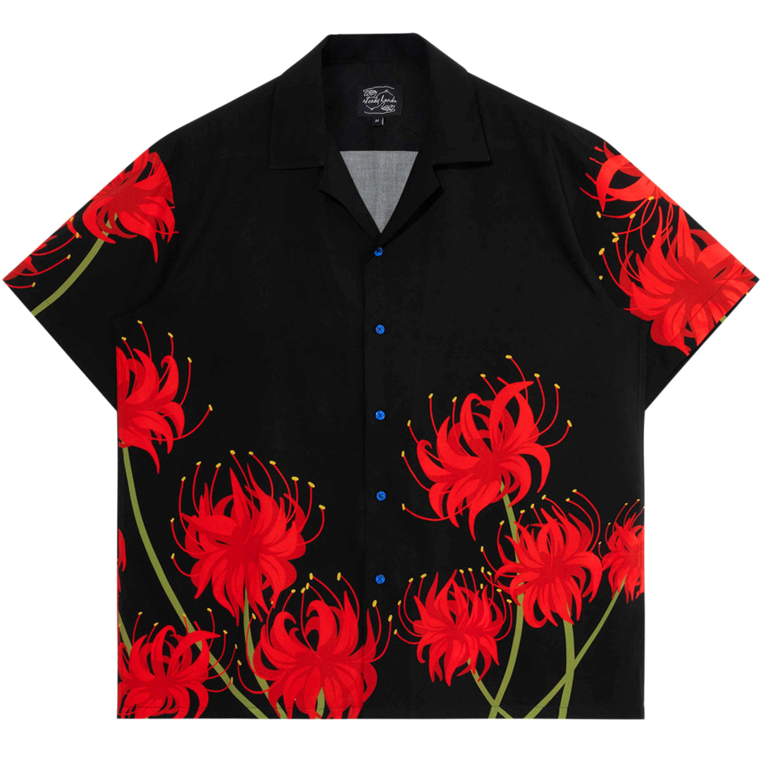 Blue Spider Lily Button Up