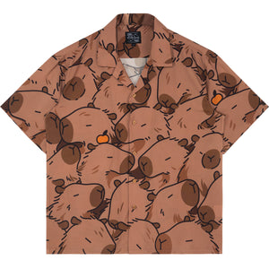 Capybara With Me Button Up