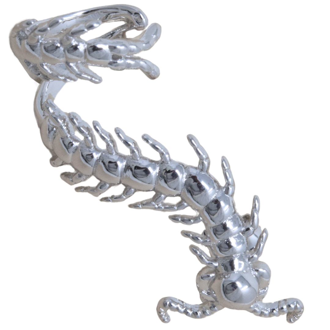 Silver Centipede Ear Cuff