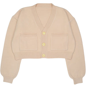 Cropped Beige/Cream/Nude Cardigan