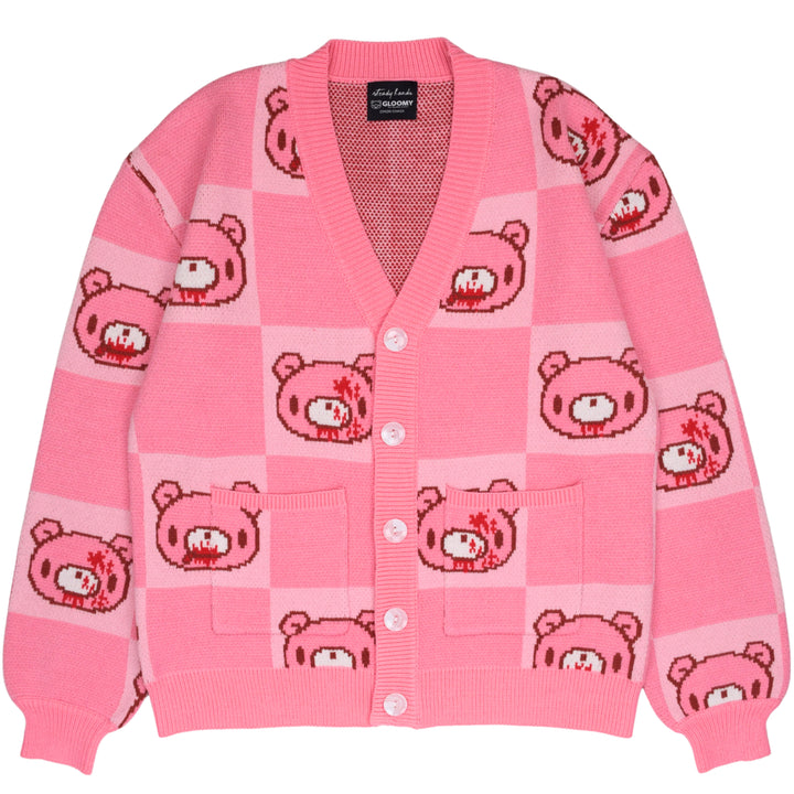 Gloomy Bear Patterned Cardigan