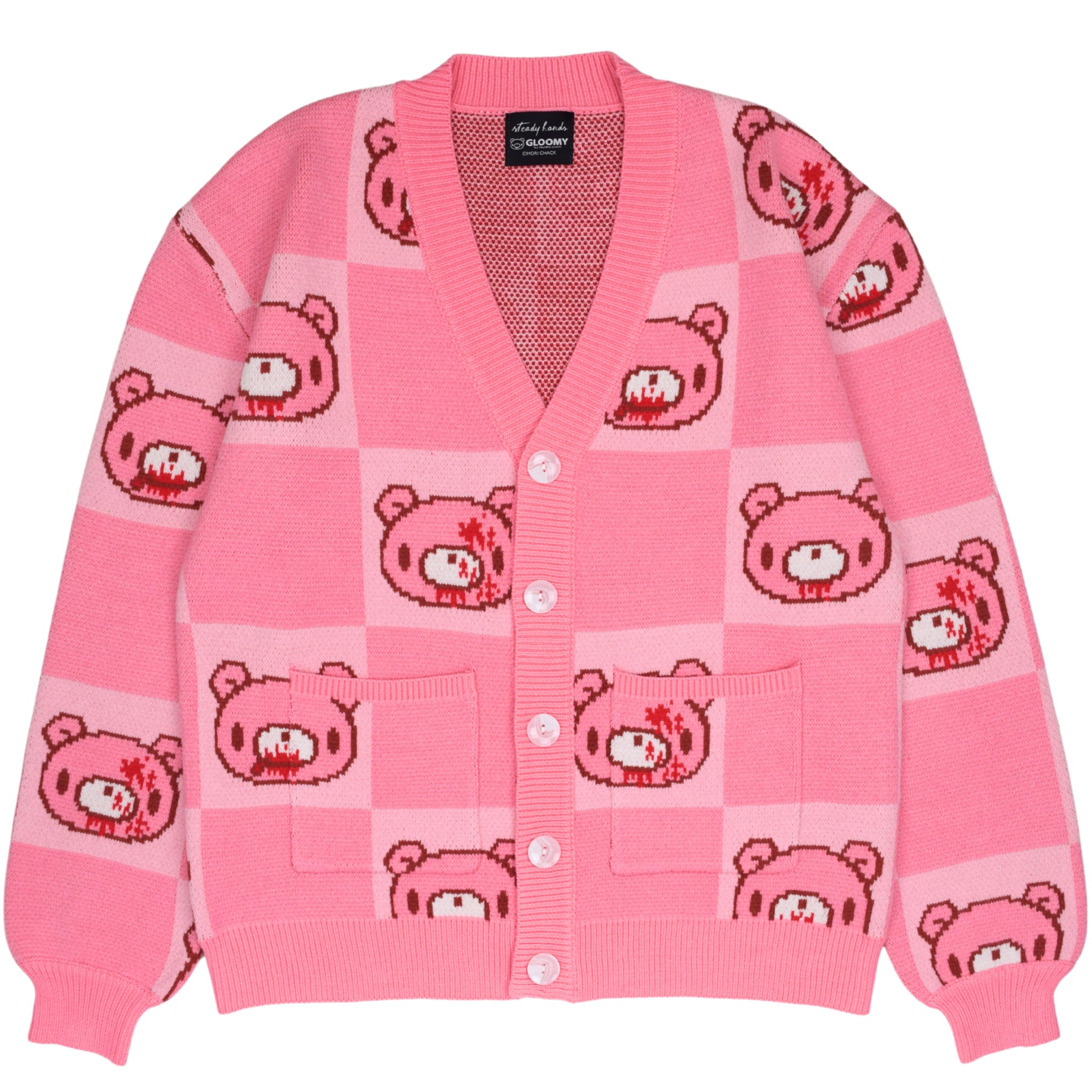 Gloomy Bear Patterned Cardigan [PRE-APPROVAL]