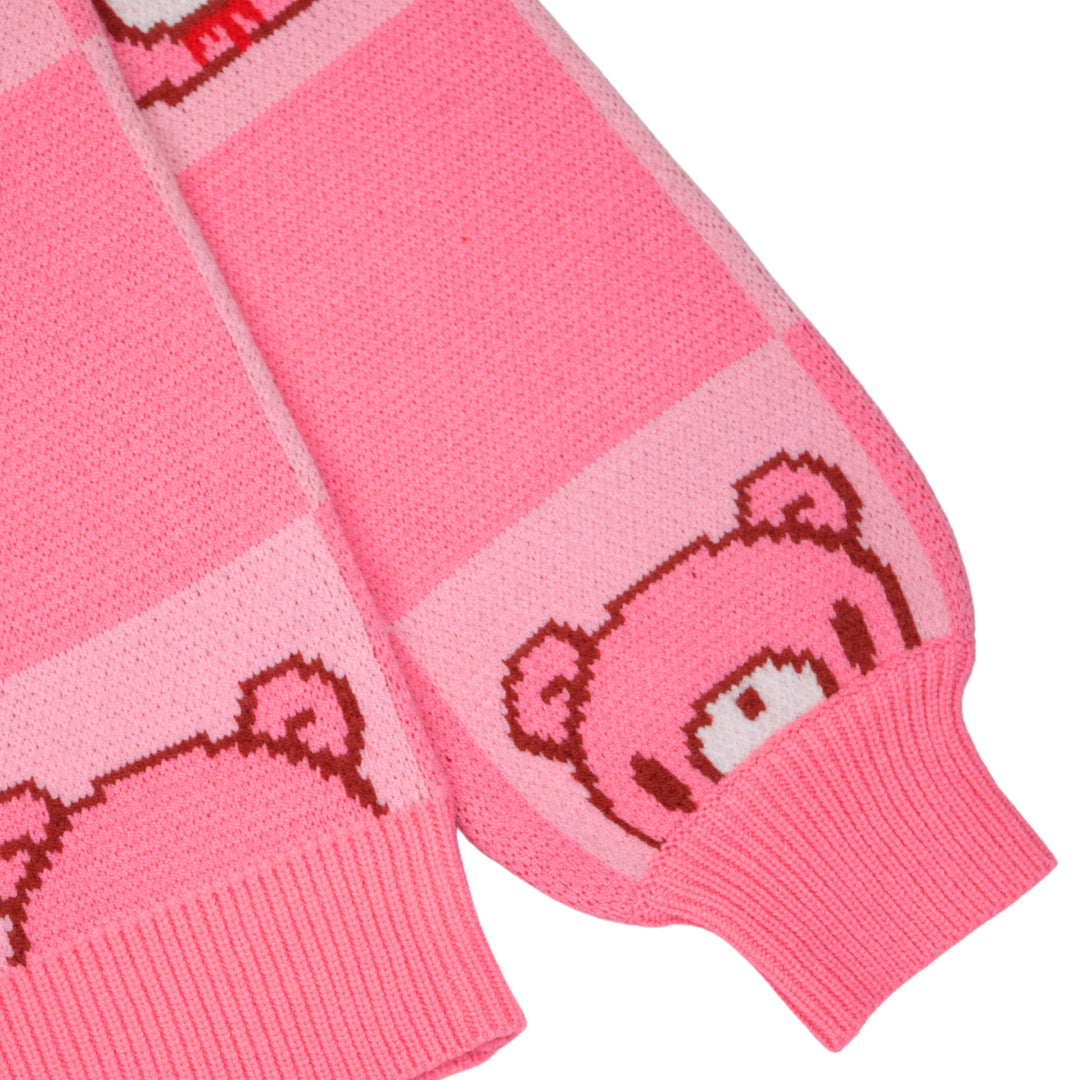 Gloomy Bear Patterned Sweater