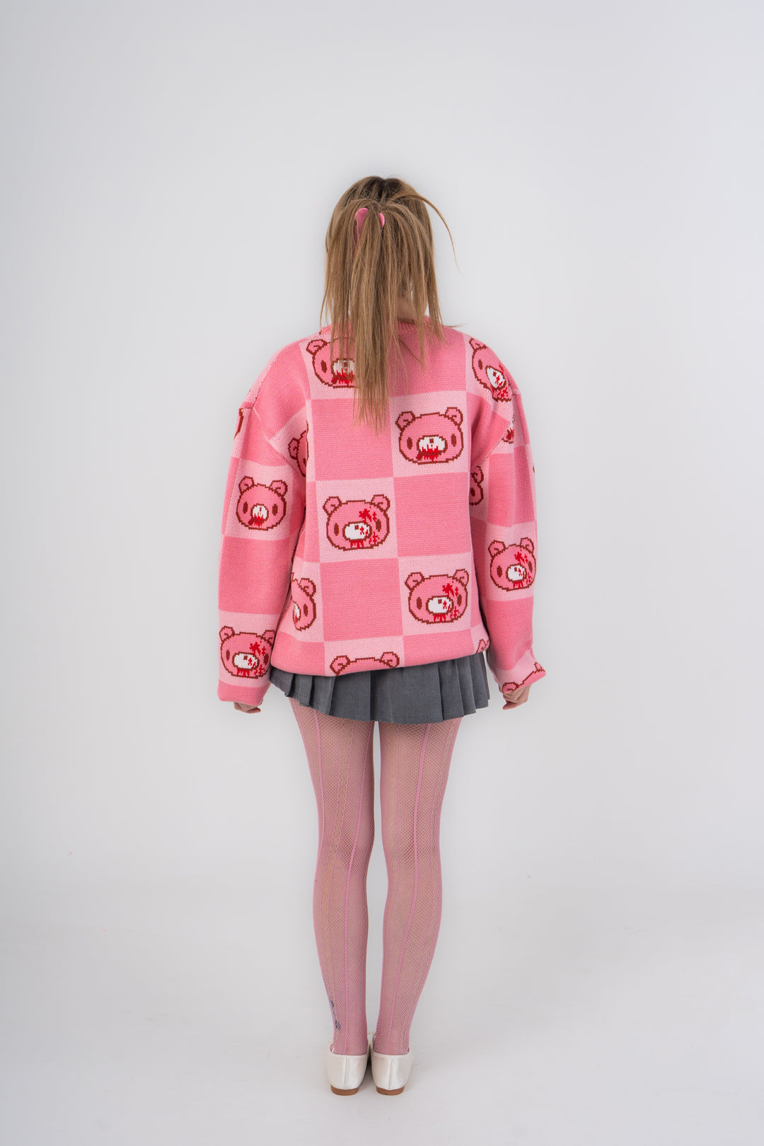 Gloomy Bear Patterned Sweater