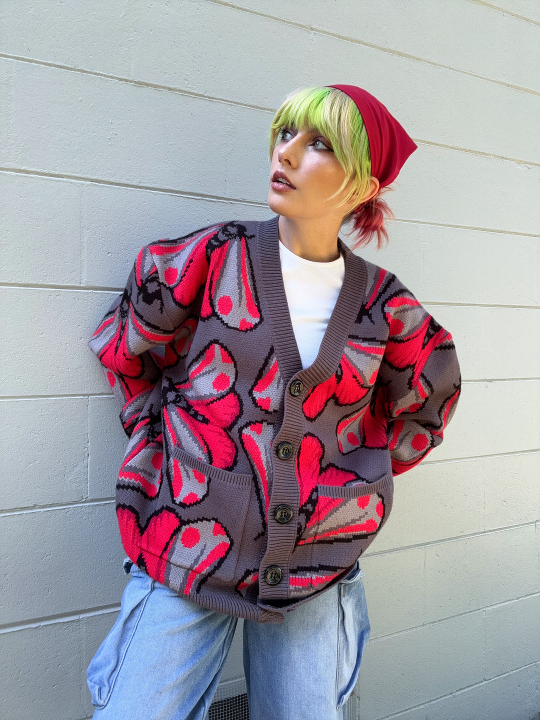 Cinnabar Moth Cardigan