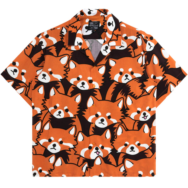 Left On Red Panda Button Up