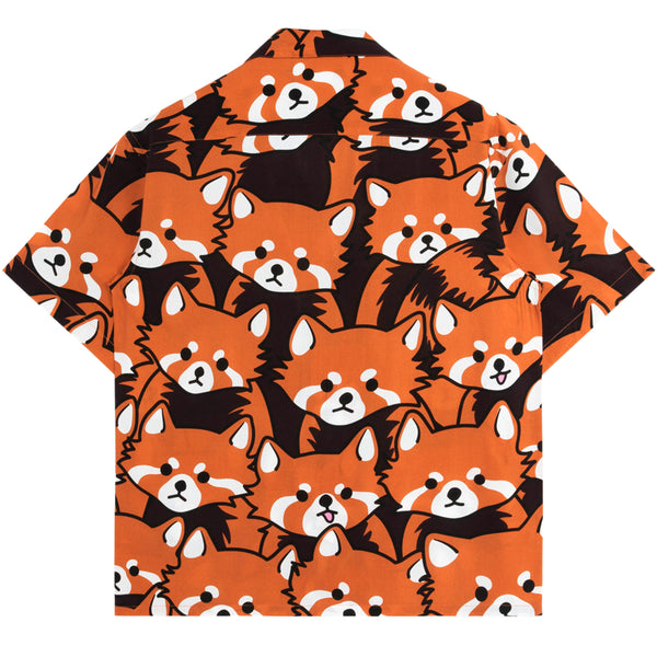 Left On Red Panda Button Up