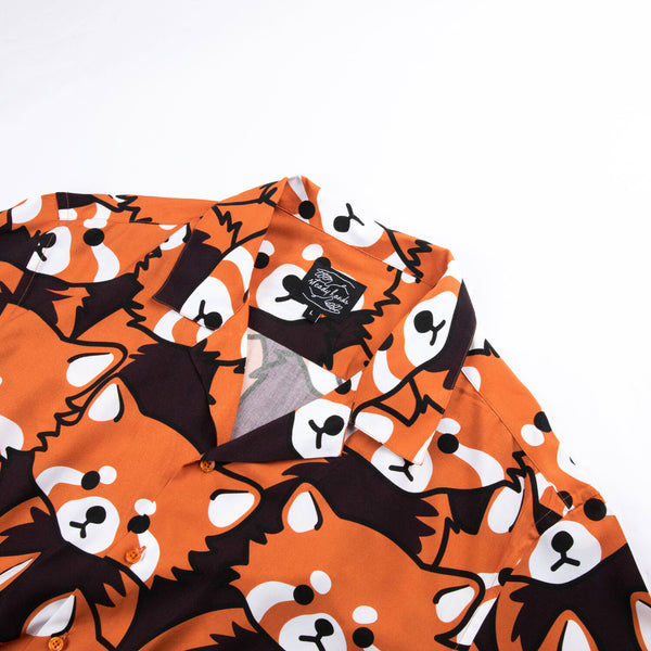 Left On Red Panda Button Up