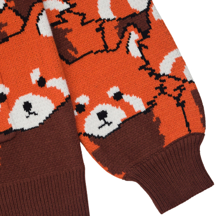 Left on Red Panda Cardigan