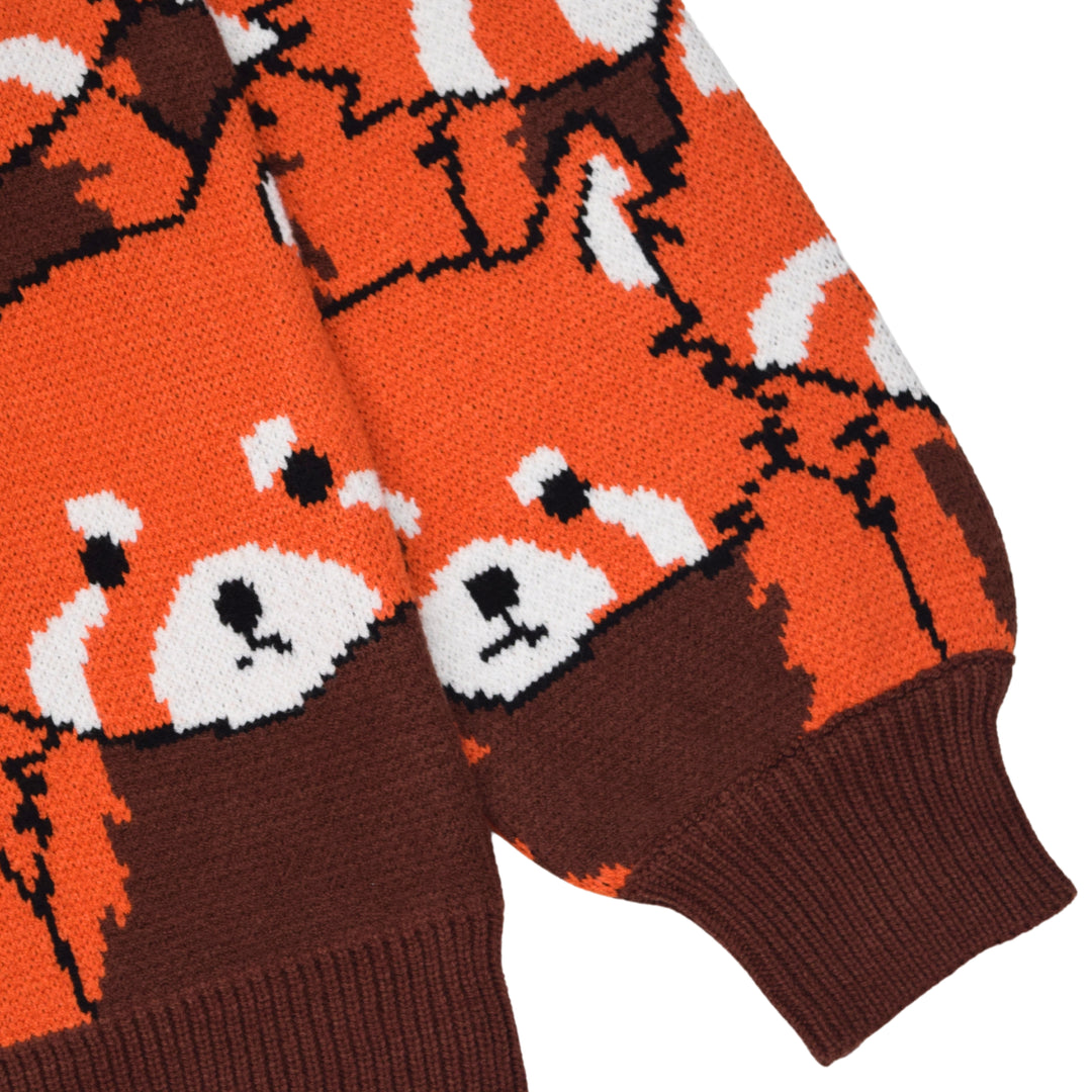 Left on Red Panda Sweater