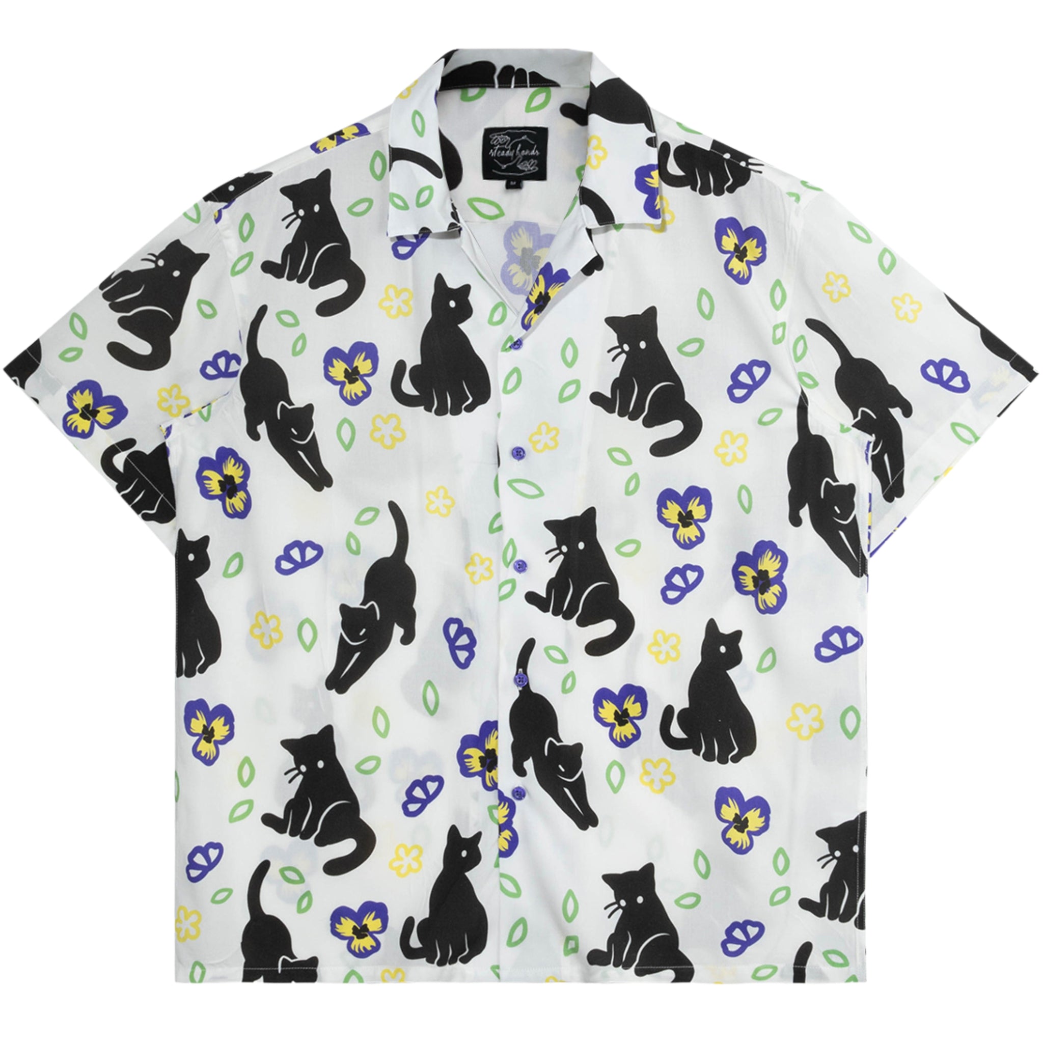 Meowin' Around Button Up