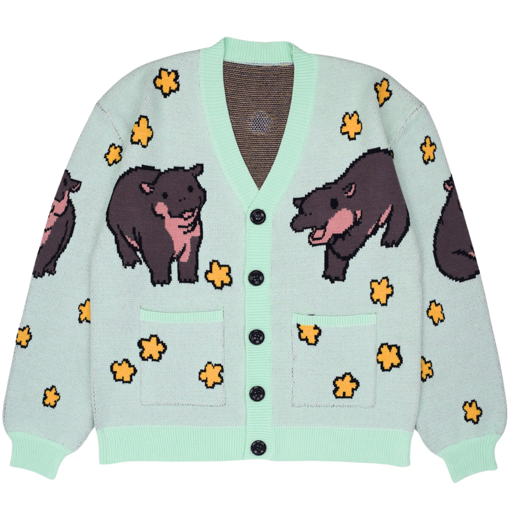 Mint Pygmy Hippo Cardigan