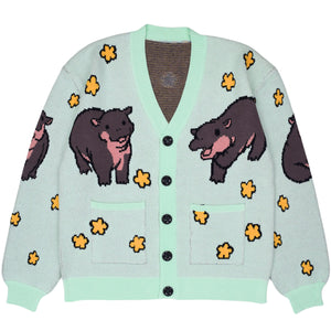 Mint Pygmy Hippo Cardigan