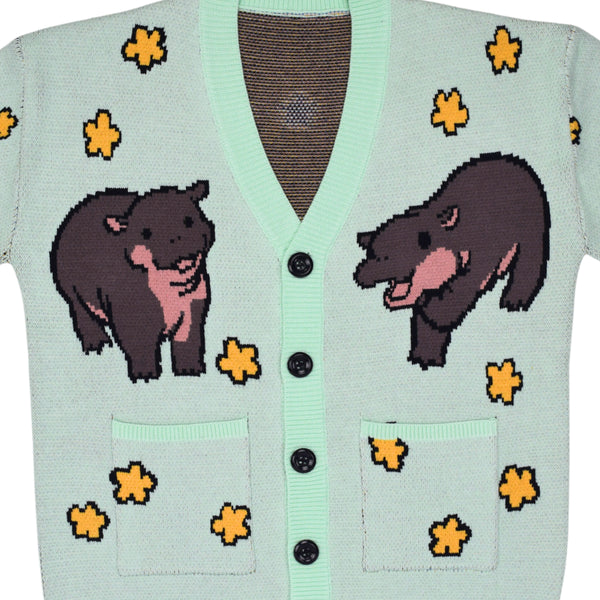 Mint Pygmy Hippo Cardigan