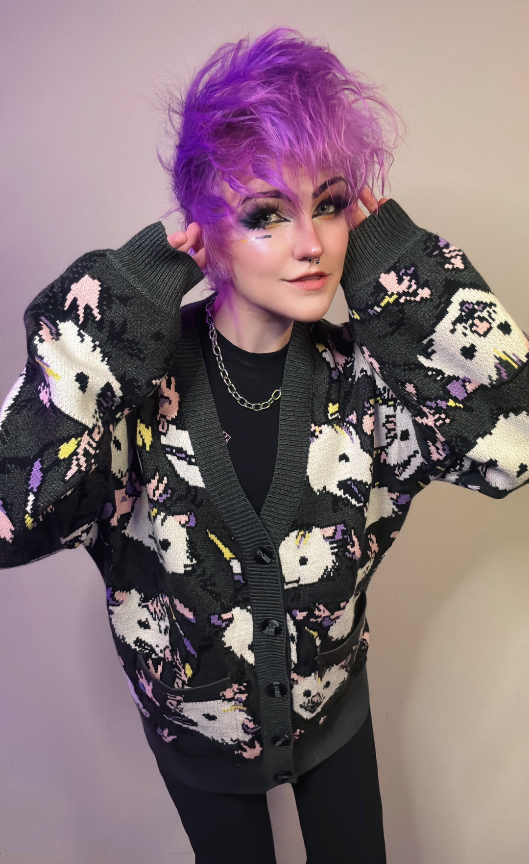 Nonbinary Possum Cardigan