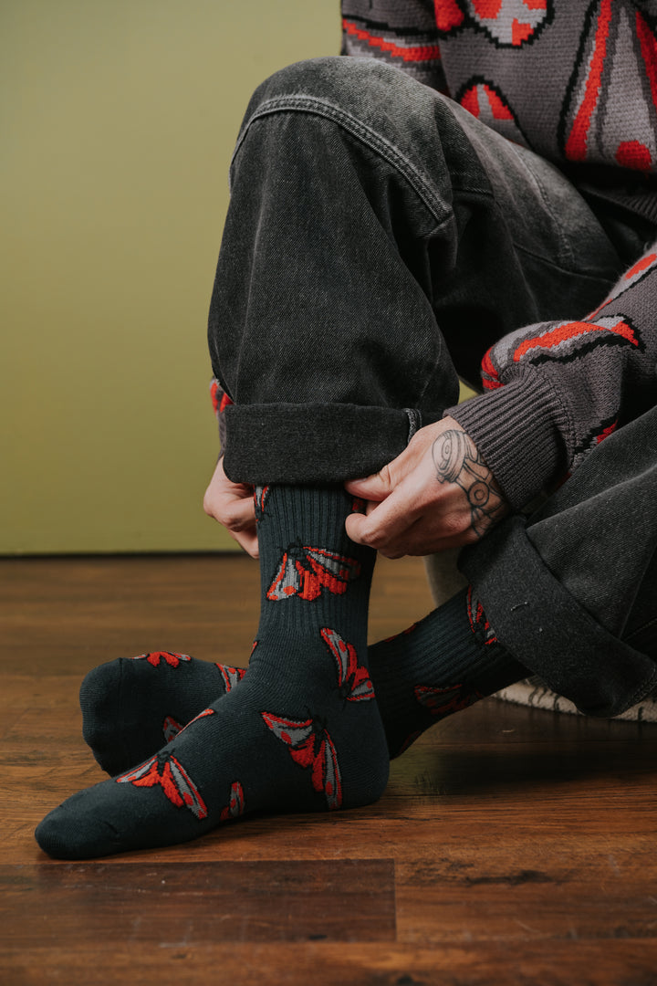 Cinnabar Moth Socks