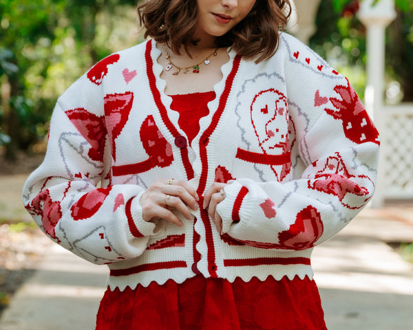 Cropped Valentine Cardigan