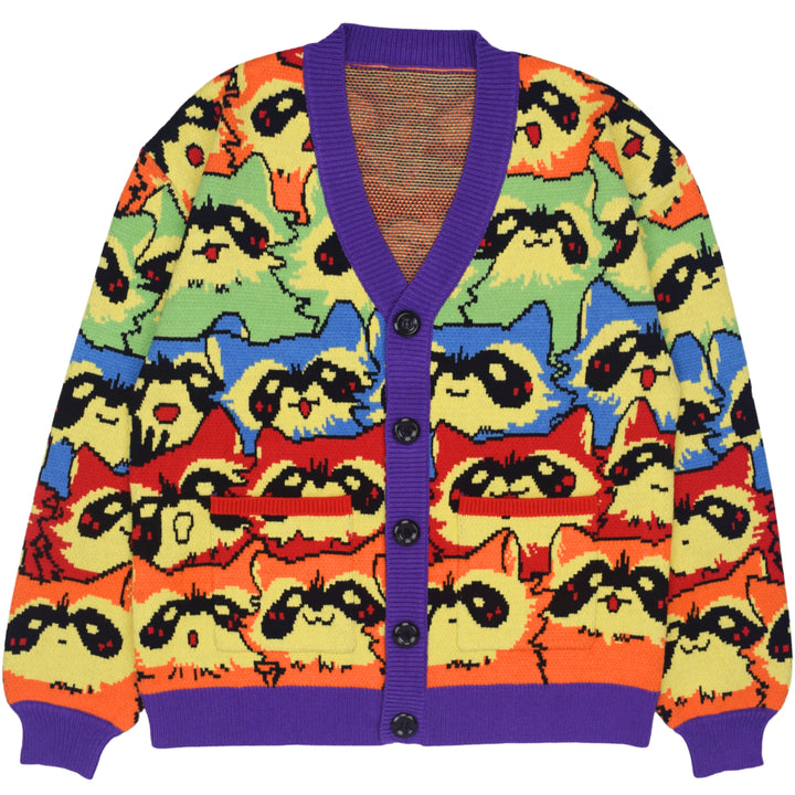 Rainbow Raccoon Cardigan