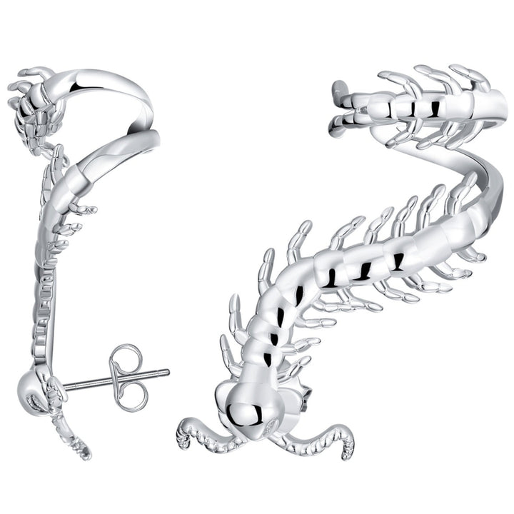 Silver Centipede Ear Cuff