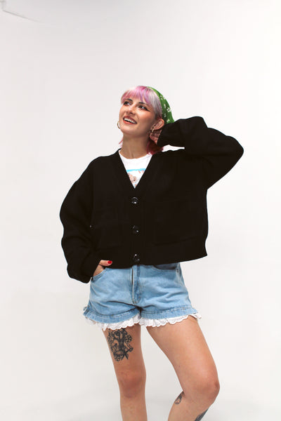 Cropped Advanced Darkness Cardigan