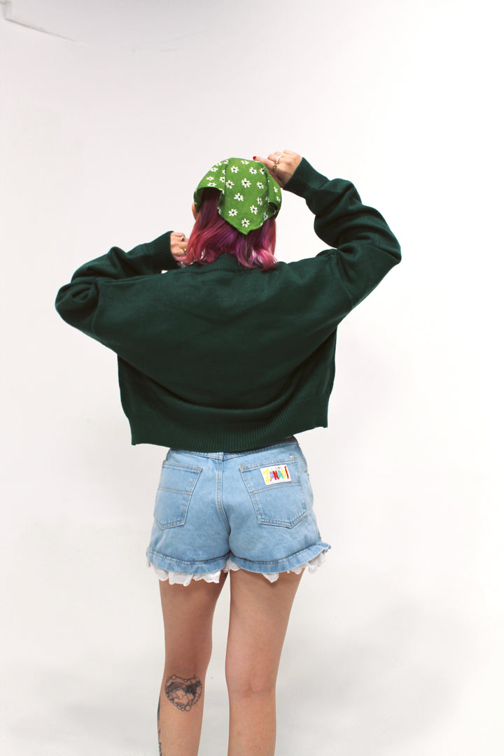 Cropped Touch Grass Cardigan