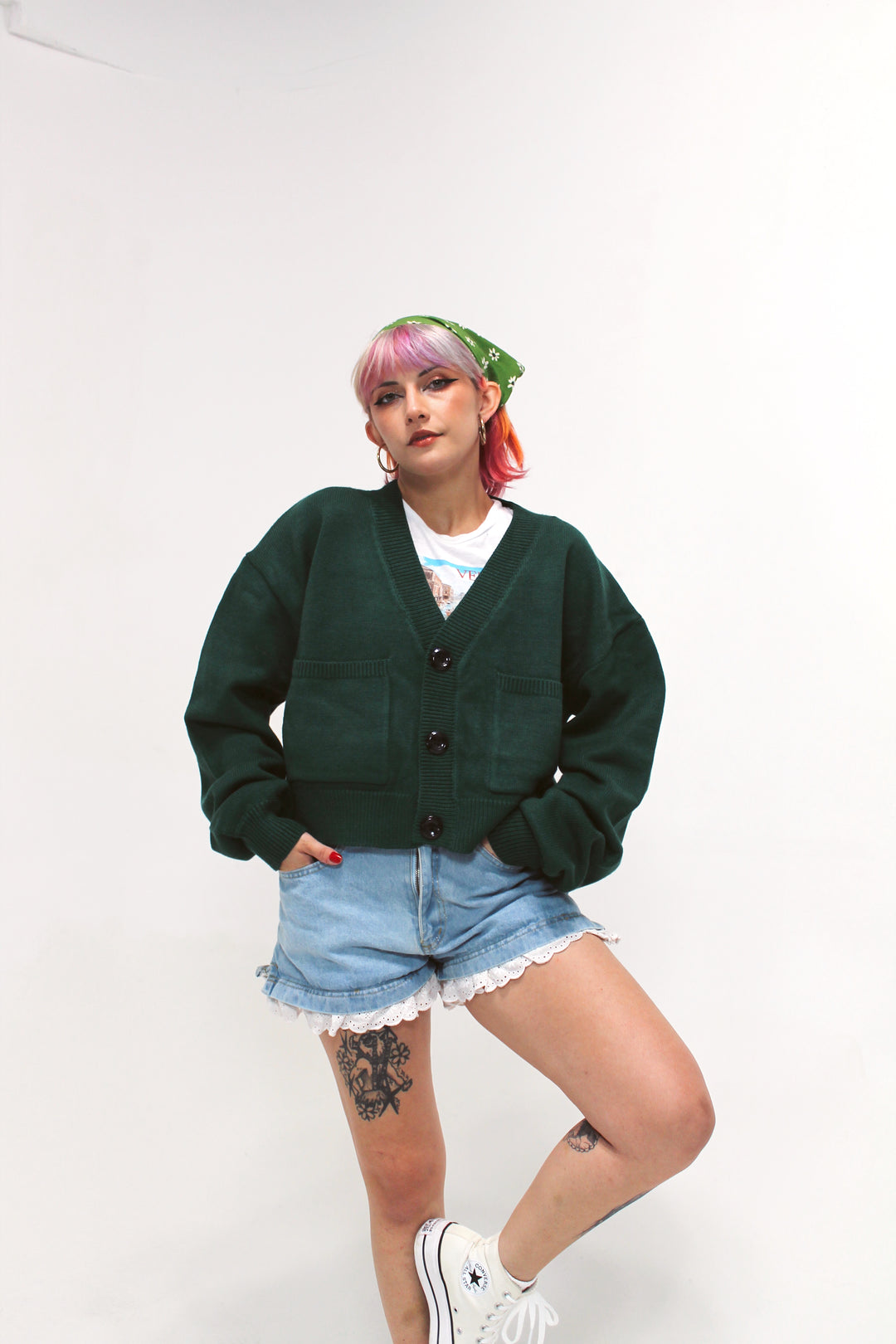 Cropped Touch Grass Cardigan