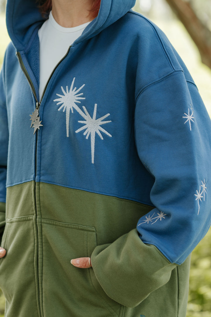 Twice as Many Stars Zip Up Hoodie