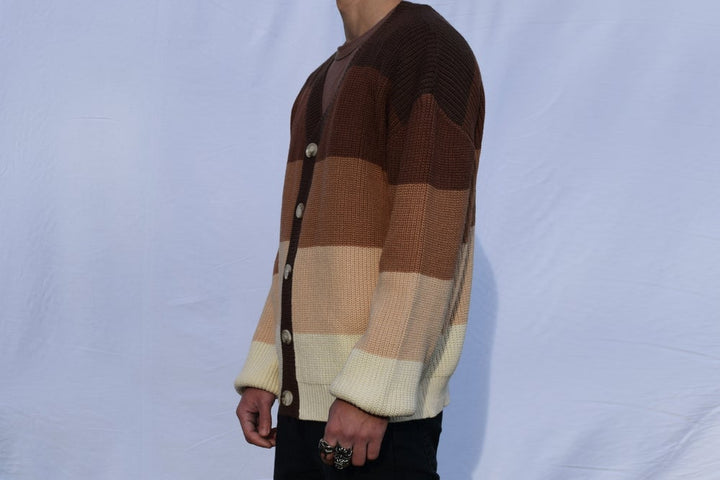 Brown Gradient Cardigan