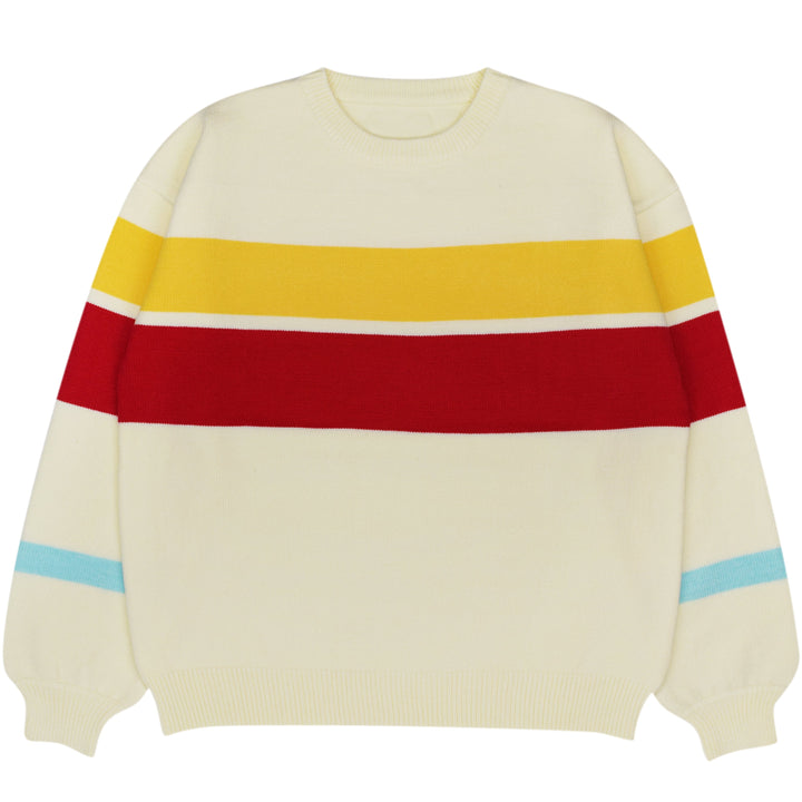 Yellow and Red Striped Sweater